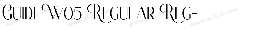 GuideW05 Regular Reg字体转换